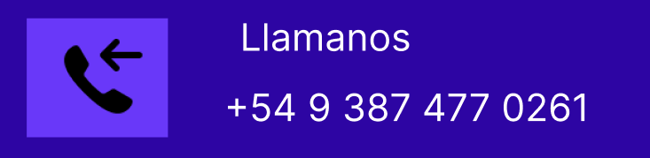 Llame al + 54 9 387 477 0261